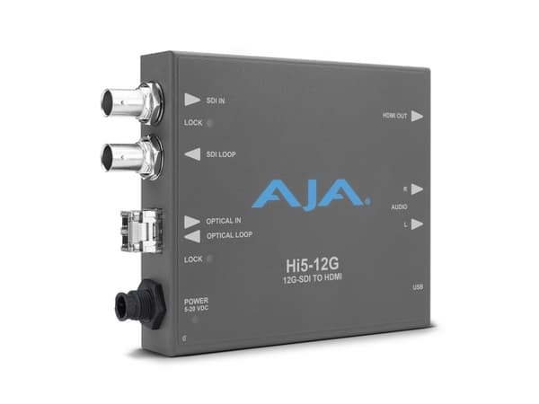 AJA HI5-12G-R, Aktiv videokonverterare, Grå, 4096 x 2160, -
