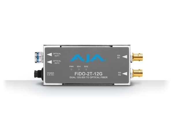 AJA FiDO-2T-12G, Aktiv videokonverterare, Grå, 12 Gbit/s, BNC, 20 V, 0 - 40 ° C