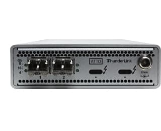 Atto ThunderLink FC 3162, Thunderbolt 3, SFP+, Metallisk, TAA, FCC, cTUV, 16 Gbit/s, 0 - 36 °C