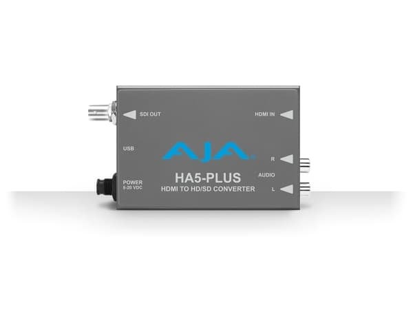 AJA HA5-Plus, Aktiv, Grå, 1920 x 1080, -, 480i, 480p, 576i, 576p, 720p, 1080i, 1080p, HDMI + RCA, BNC