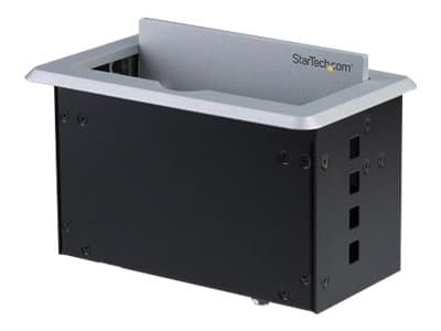 StarTech.com Conference Table Connectivity Pop up Box with AV and Data Ports - HDMI, VGA, DisplayPort to 4K HDMI Output (BOX4HDECP2) - Monteringsplat