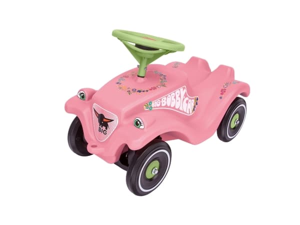 BIG Bobby Car Classic Flower, 1 år, 4 hjul, Plast, Rosa, Grønn