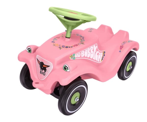 BIG Bobby Car Classic Flower, 1 år, 4 hjul, Plast, Rosa, Grønn