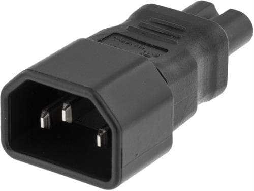 Deltaco DEL-1012, C7, C14, 250 V, 2,5 A, Musta