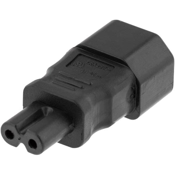 Deltaco DEL-1012, C7, C14, 250 V, 2,5 A, Musta