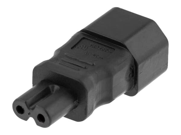 Deltaco DEL-1012, C7, C14, 250 V, 2,5 A, Musta