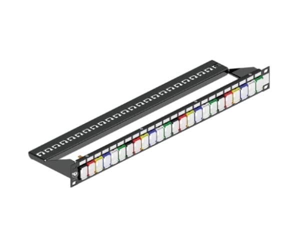 Brand-Rex MMCPNLX24SIJ2DCI, Innleggspanel, Sort, 1U, 48,3 cm (19"), 670 g, 1 stykker
