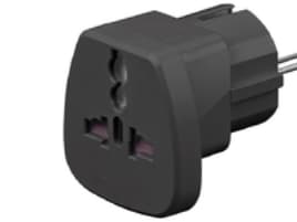 MicroConnect - Strømkoblingsadapter - NEMA 1-15, Europlug, DK 2-5A (hunn) til CEE 7/4 (hann) - svart