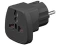 Miniatyrbilde 5 av 5: MicroConnect - Strømkoblingsadapter - NEMA 1-15, Europlug, DK 2-5A (hunn) til CEE 7/4 (hann) - svart