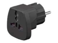 MicroConnect - Strømkoblingsadapter - NEMA 1-15, Europlug, DK 2-5A (hunn) til CEE 7/4 (hann) - svart