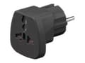 Miniatyrbilde 1 av 5: MicroConnect - Strømkoblingsadapter - NEMA 1-15, Europlug, DK 2-5A (hunn) til CEE 7/4 (hann) - svart