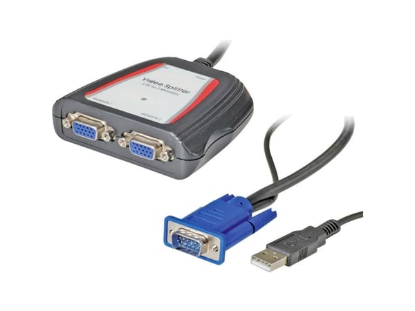 Value 14.99.3523, VGA, 2x VGA, Grå, 250 MHz, 0,65 m, 1920 x 1440