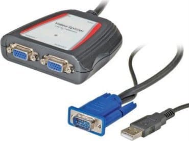 Value 14.99.3523, VGA, 2x VGA, Grå, 250 MHz, 0,65 m, 1920 x 1440