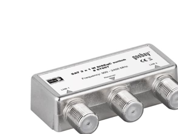 Goobay 67057, Kabelspillter, 950 - 2400 MHz, Sølv, Metall, Hunkjønn/Hunkjønn, 3 dB