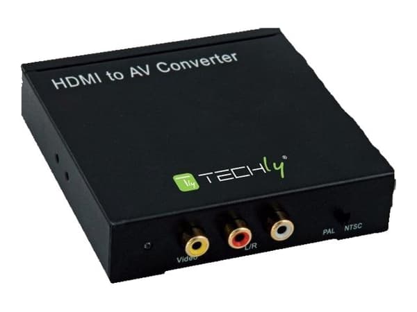 TECHly - Videokort - power DC jack, HDMI hona till RCA x 3 hona - svart - stöd för 1080p