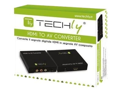 TECHly - Videokort - power DC jack, HDMI hona till RCA x 3 hona - svart - stöd för 1080p