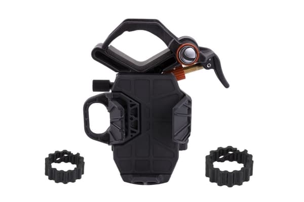 Celestron NexYZ 3-Axis, Teleskooppikameran/älypuhelimen asennusosa, Musta, Oranssi, Pystysuora, Samsung, Google, Apple, 283,5 g