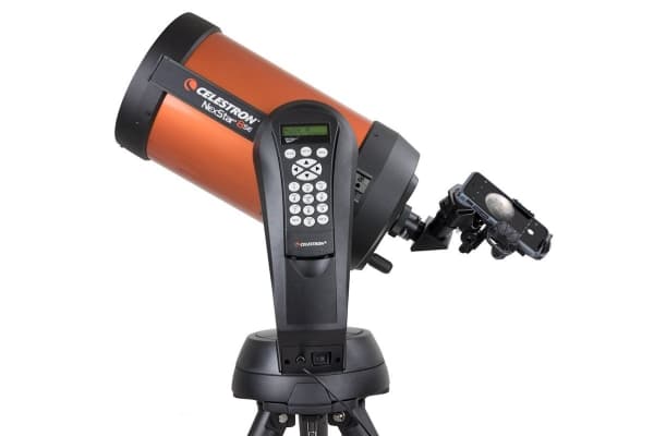Celestron NexYZ 3-Axis, Teleskooppikameran/älypuhelimen asennusosa, Musta, Oranssi, Pystysuora, Samsung, Google, Apple, 283,5 g