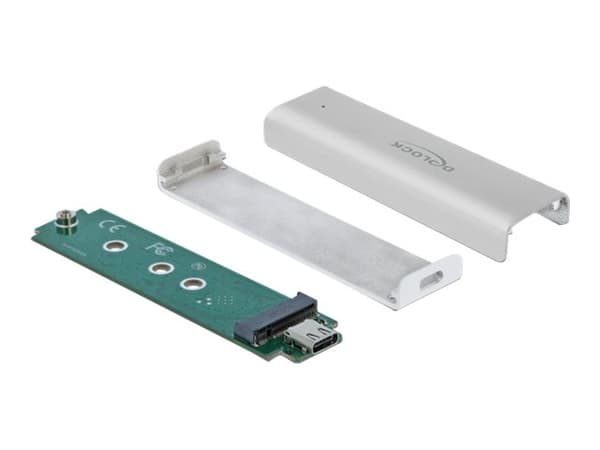 Delock - Drevkabinett - M.2 NVMe Card - USB 3.2 (Gen 2) - sølv