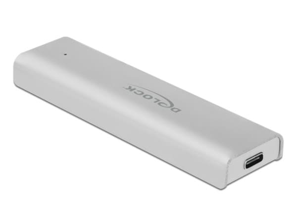 Delock - Drevkabinett - M.2 NVMe Card - USB 3.2 (Gen 2) - sølv