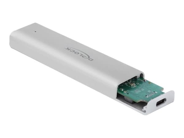 Delock - Drevkabinett - M.2 NVMe Card - USB 3.2 (Gen 2) - sølv