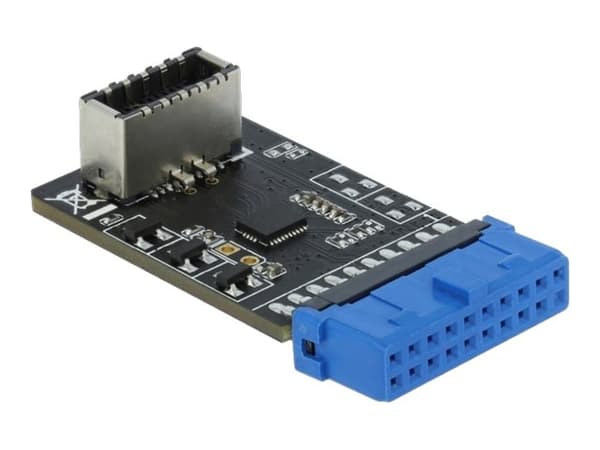 Delock USB 3.2 Gen 1 Adapter Pin Header - USB intern till extern adapter - 19-stifts USB 3.0-kontakt (hona) till USB typ A (hona) - 5 V - 900 mA - ak
