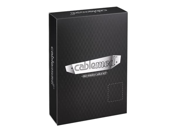 CableMod PRO Series ModMesh RT-Series - Strømkabelsett - formstøpt - svart, rød