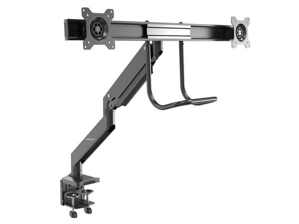 StarTech.com Dubbel monitorarm - Kraftig - Genomföring/Skrivbordfäste - Monteringssats - justerbar arm - för 2 monitorer - extra kraftigt stål - svar