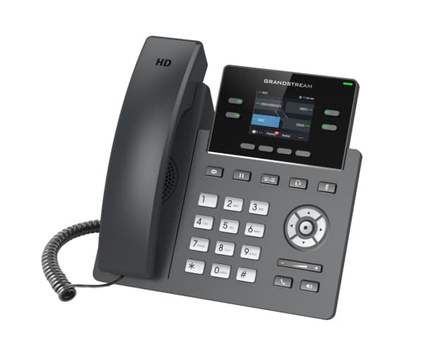 Grandstream Networks GRP2612P, IP Phone, Musta, Johdollinen puhelin, Kanavansisäinen, Out-of band, SIP-tiedot, Valvoja, Käyttäjä, 2 linjat