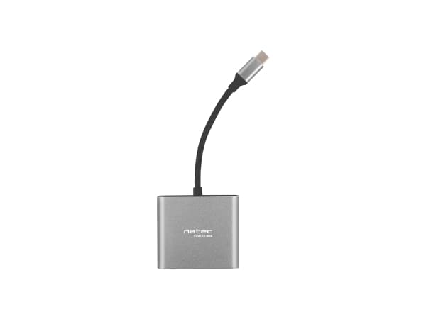 NATEC Fowler Mini, USB 2.0 Type-C, Grå, HDMI, USB 3.2 Gen 1 (3.1 Gen 1) Type-A, USB 3.2 Gen 1 (3.1 Gen 1) Type-C, USB, 59 mm, 52 mm