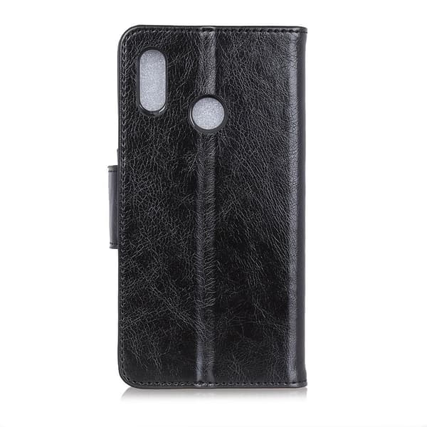 Motorola Moto E6 Plus Textured Split Leather Wallet Case