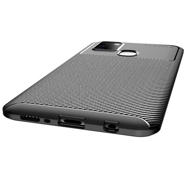 Carbon Fiber Texture TPU Casing Samsung Galaxy A21s - Black
