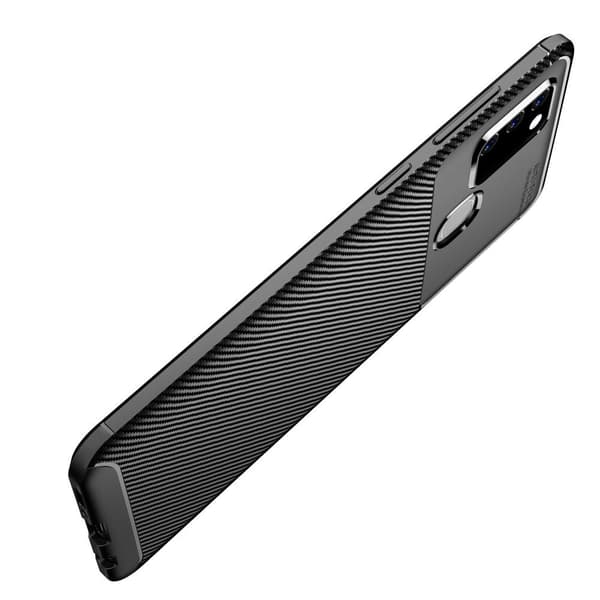 Carbon Fiber Texture TPU Casing Samsung Galaxy A21s - Black