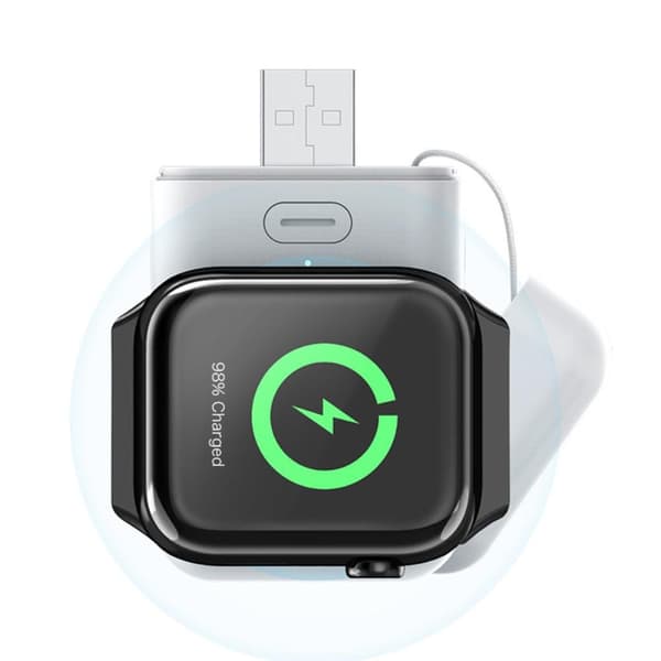 Trådløs oplader Powerbank til Apple Watch Serie 7/6/5/4/3/2/1