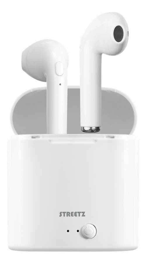 Streetz True Wireless Stereo hörlurar med laddningsetui - Vit