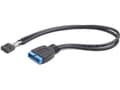 Miniatyrbild 5 av 5: Cablexpert CC-U3U2-01 - USB-internkabel - 19-stifts USB 3.0-kontakt (hane) till 9-stifts USB-överdel (hona) - 30 cm