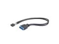Miniatyrbild 1 av 5: Cablexpert CC-U3U2-01 - USB-internkabel - 19-stifts USB 3.0-kontakt (hane) till 9-stifts USB-överdel (hona) - 30 cm