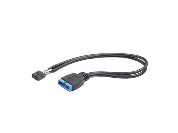Cablexpert CC-U3U2-01 - USB-internkabel - 19-stifts USB 3.0-kontakt (hane) till 9-stifts USB-överdel (hona) - 30 cm Svart