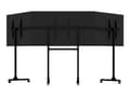 Miniatyrbilde 4 av 5: Next Level Racing Free Standing Triple Monitor Stand - Monteringssett (gulvstativ) - for 3 LCD/plasma-paneler - skjermstørrelse: 32"-65"