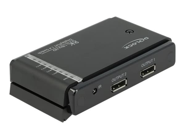 Delock DisplayPort 1.4 Switch 2 x 2 DisplayPort in to 1 x 2 DisplayPort out 8K - Video/audio switch - stasjonær