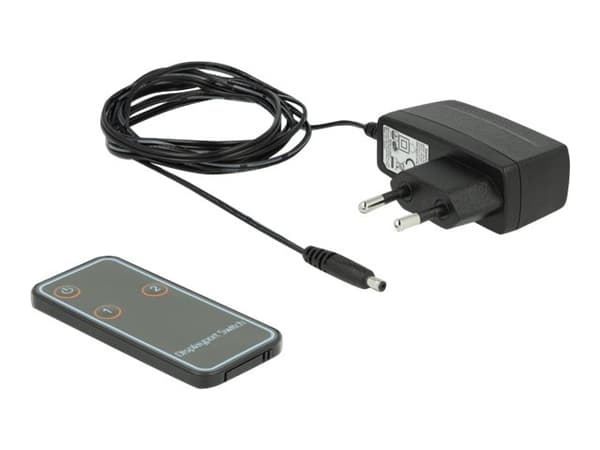 Delock DisplayPort 1.4 Switch 2 x 2 DisplayPort in to 1 x 2 DisplayPort out 8K - Video/audio switch - stasjonær
