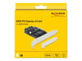 Miniatyrbilde 5 av 5: Delock 5 port SATA PCI Express x4 Card - Low Profile Form Factor - Diskkontroller - SATA 6Gb/s - lav profil - PCIe 3.0 x4