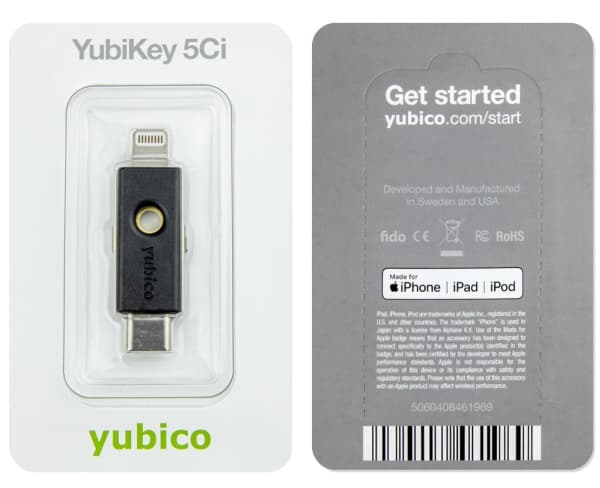 Yubico YubiKey 5Ci - USB-C / Lightning-sikkerhetsnøkkel