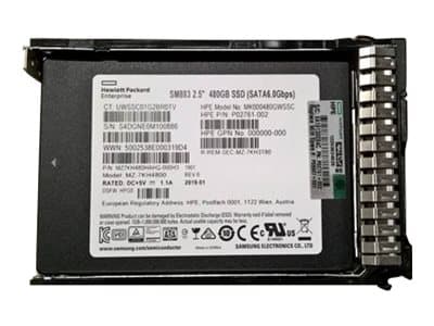 HPE Mixed Use - SSD - 480 GB - 2.5" SFF - SATA - med HPE Smart Carrier