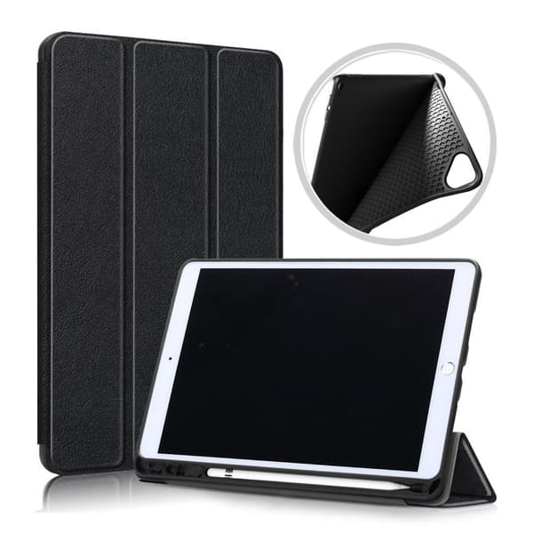 Trifoldet Stand Tablet-Taske til Apple iPad 10.2 2019/2020 /2021 - Sort