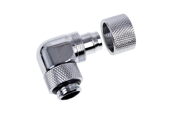 Alphacool Eiszapfen Connector Series 90° Socket 13/10mm - Armatur for væskekjølesystem - krom