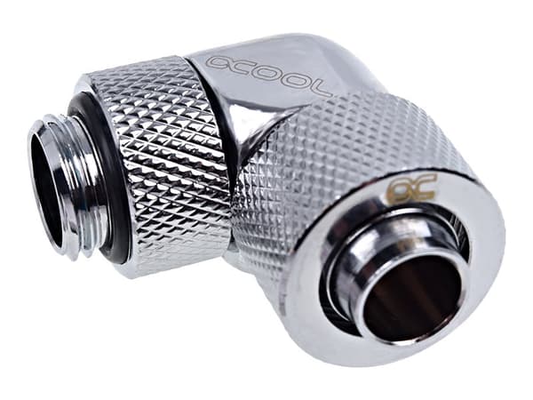 Alphacool Eiszapfen Connector Series 90° Socket 13/10mm - Armatur for væskekjølesystem - krom
