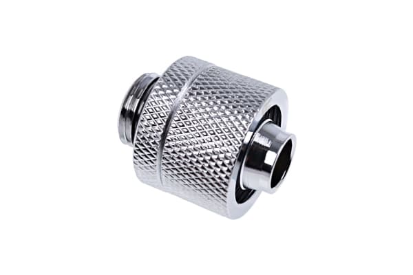 Alphacool Eiszapfen Connector Series Straight Socket 16/10mm - nestejäähdytysjärjestelmän puristusliitin - kromi - kromi