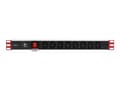Miniatyrbilde 3 av 5: Techly I-CASE STRIP-813T, Strømkontaktmontering, Sort, Sølv, 1U, 2 m, 19", CE, Reach, ISO 9001