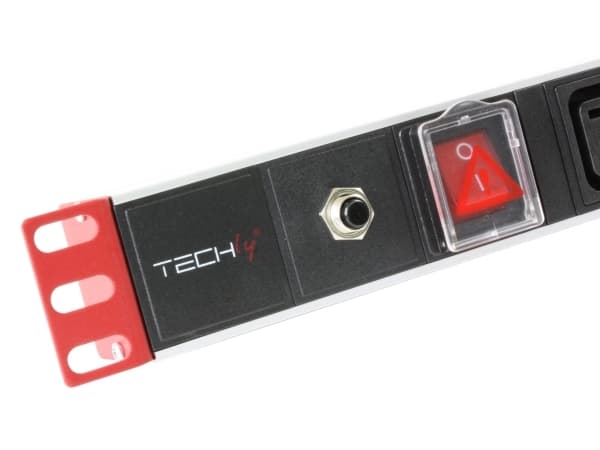 Techly I-CASE STRIP-813T, Strømkontaktmontering, Sort, Sølv, 1U, 2 m, 19", CE, Reach, ISO 9001